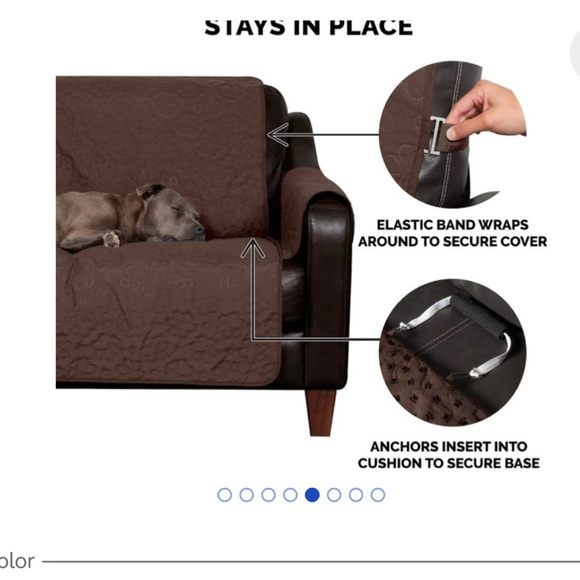 COPY - Furhaven non slip furniture cover large sofa in espresso (NWOT) - Picture 8 of 10